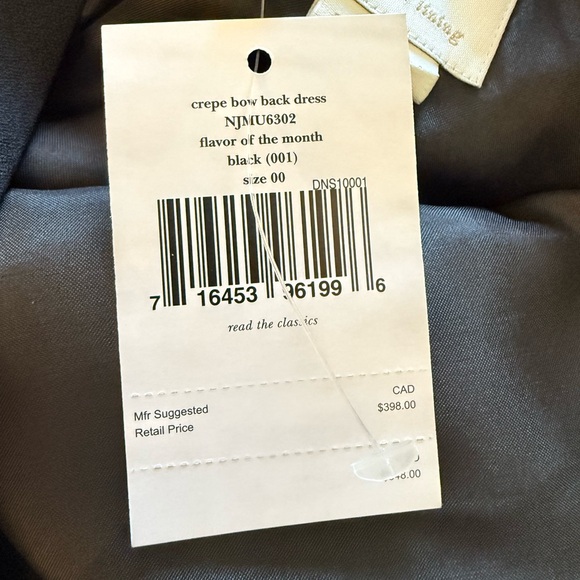Kate Spade Black Crepe Bow Back Dress - Picture 9 of 10
